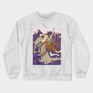 Pre-Raphaelite girl 3 (Purple) Crewneck Sweatshirt